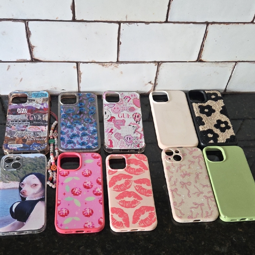 Stylish Assorted Phone Cases - Pink, Green, Black, White